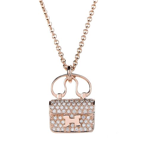 hermes constance necklace rose gold|Hermès 'Constance Amulette' Rose Gold and .